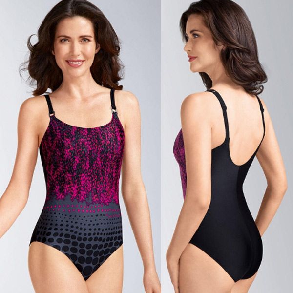 Купальник Amoena Valencia арт.70733 черный/розовый