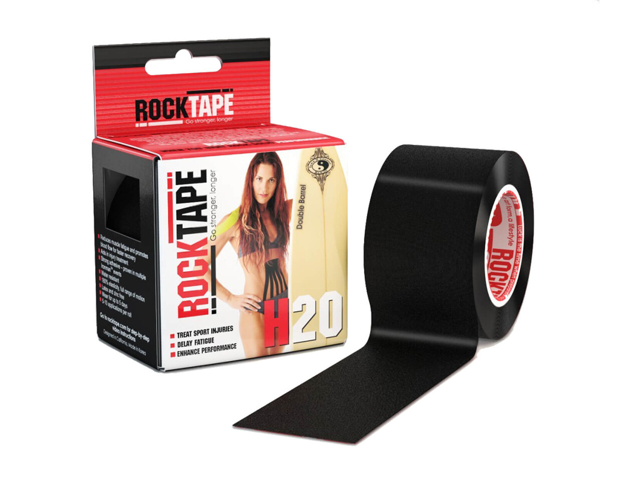 Кинезио тейп Rocktape H2O 5см х 5м черный