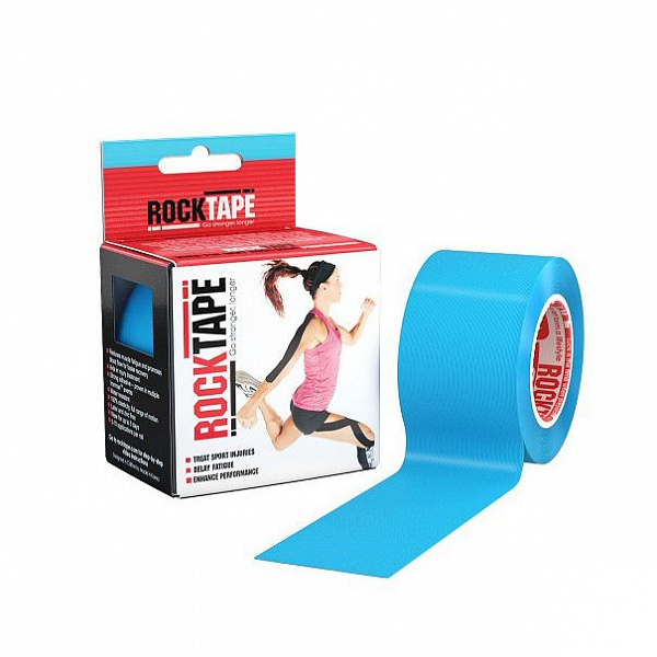 Кинезио тейп Rocktape 5см х 5м голубой