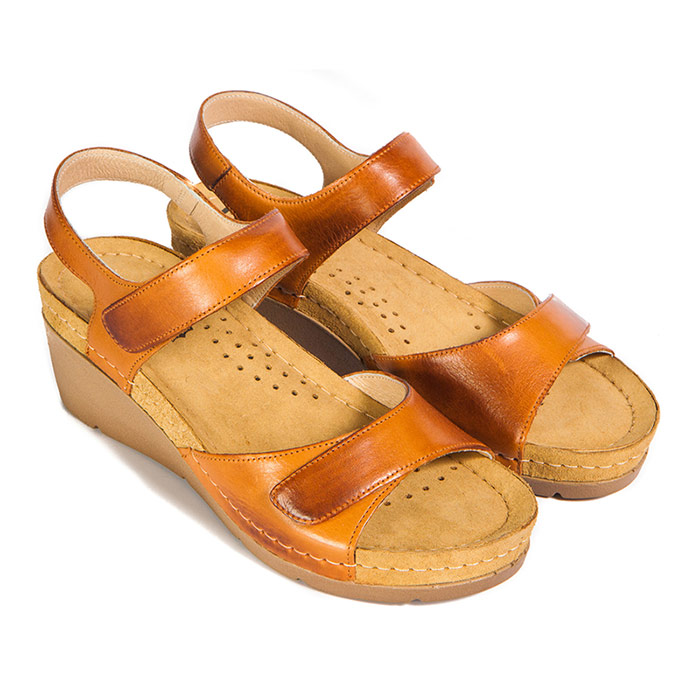 Сандали Leon женские 1041 коричневые.