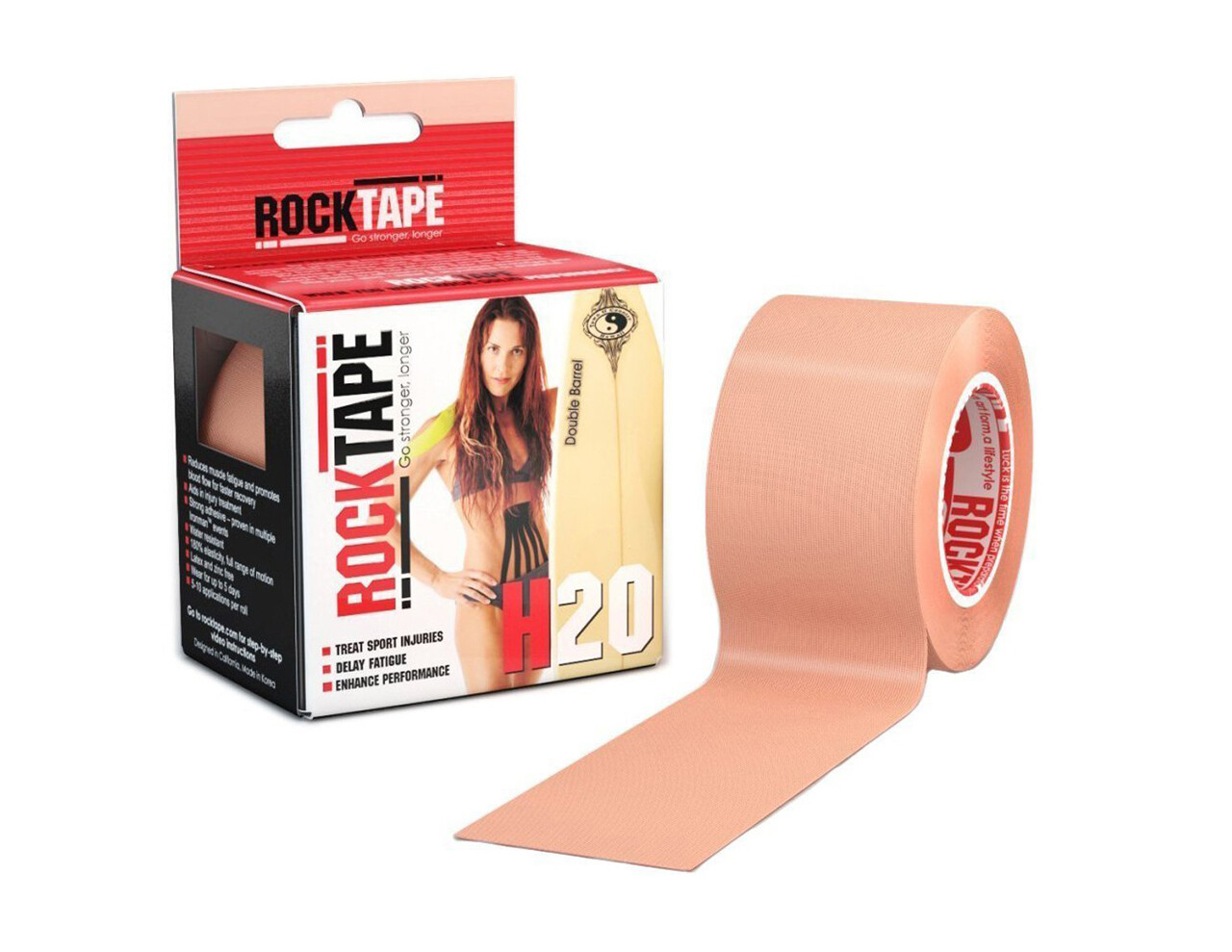 Кинезио тейп Rocktape H2O 5см х 5м телесный
