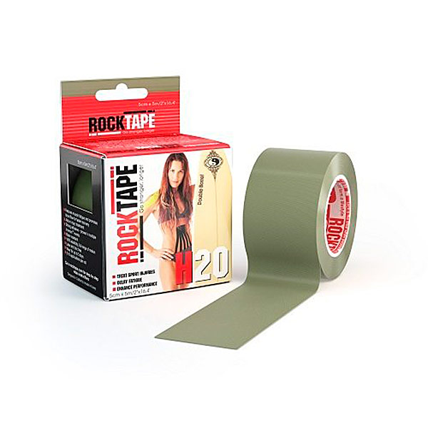 Кинезио тейп Rocktape H2O 5см х 5м олива