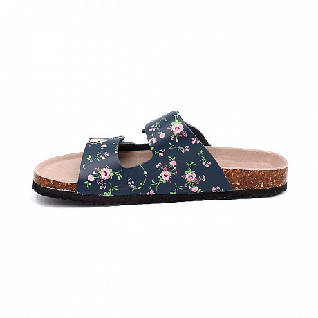 Сабо ортопедические Ортобум женские 20037-02 темно-синие/цветы. Изображение 2 из 3