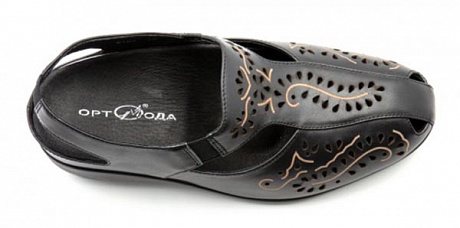 Босоножки ортопедические Ортомода женские 8153 черные. Изображение 4 из 4