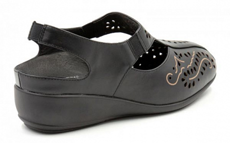 Босоножки ортопедические Ортомода женские 8153 черные. Изображение 3 из 4